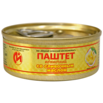 Паштет печеночный Йошкар-Олинский МК со сливочным маслом, 100г