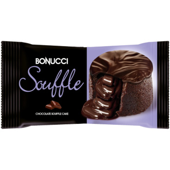 Пирожное Bonucci Souffle бисквитное глазированное с начинкой какао, 45г