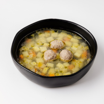 Суп картофельный с мясными фрикадельками, 250г 