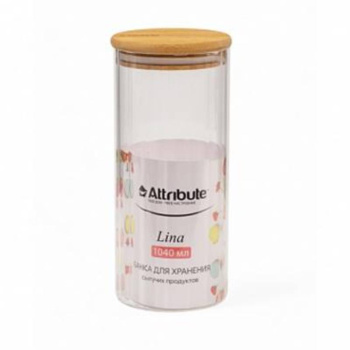 Банка из боросиликатного стекла для хранения сыпучих продуктов LINA , 1040мл