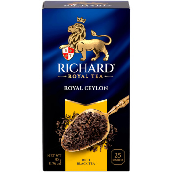 Чай чёрный Richard Royal Ceylon Цейлонский байховый, 25 пакетиков