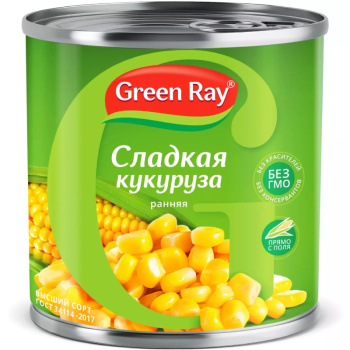 Кукуруза Green Ray сладкая, 340г