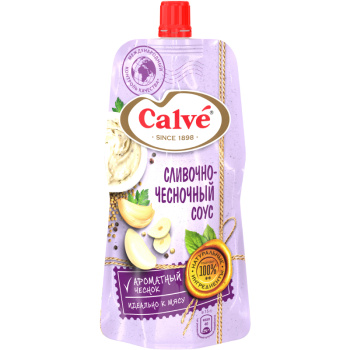Соус Calve для мяса Сливочно-чесночный, 230г