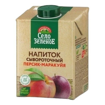 Напиток сыворотка персик маракуйя Село Зеленое 500г БЗМЖ