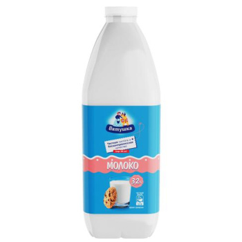Молоко Вятушка 3,2% БЗМЖ, 1,5л