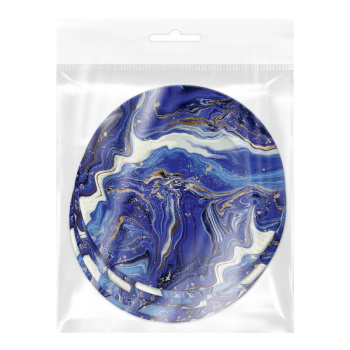 Набор бумажных тарелок Смола синяя, 6 шт d 180 мм