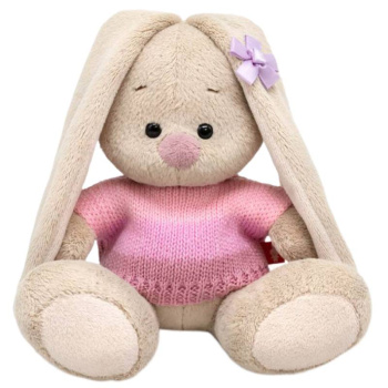 Зайка Ми в нежно-розовом свитере, 15см