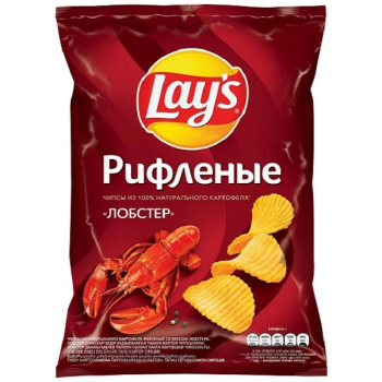 Чипсы Лейс рифленые, лобстер, 140г