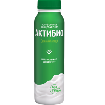 Йогурт питьевой АктиБио натуральный 1,8% БЗМЖ, 260г