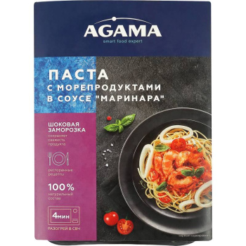 Паста Agama с морепродуктами в соусе Маринара, 250г