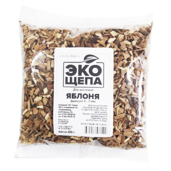 ЭКОщепа для копчения Яблоня 3-7мм, 200г