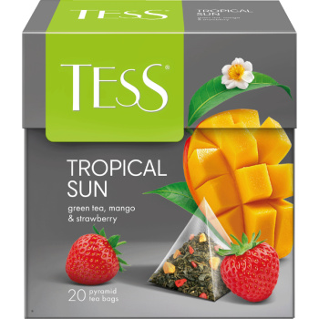 Чай ТЕСС Тропикал Сан зеленый, 20 пирамидок