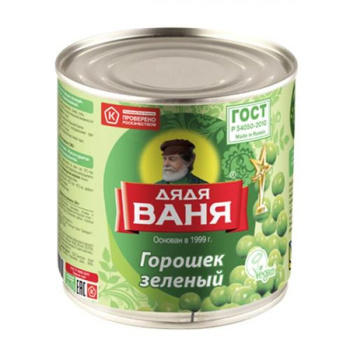 Горошек зел Дядя Ваня конс, 400г
