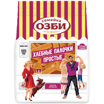 Палочки хлебные простые Семейка Озби, 150г