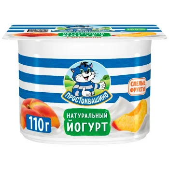 Йогурт Простоквашино Персик БЗМЖ, 110г