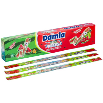 Мармелад жевательный Damla rислые ремешки со вкусом арбуза, 15г