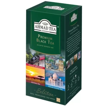 Чай черный Ahmad Premium Black Tea, ассорти, 4 вкуса, 24 пакетика
