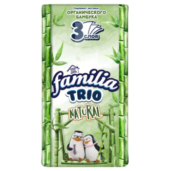 Носовые платочки Familia Natural 3 слойные