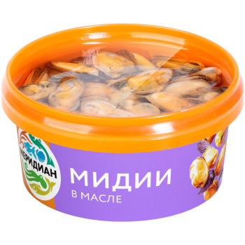 Мидии в масле Меридиан, 180г