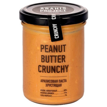 Арахисовая паста Crunchy Arahis Project хрустящая, 200г