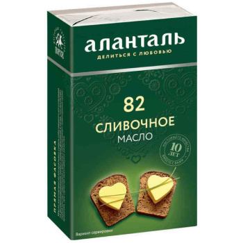 Масло сливочное Традиционное Аланталь 82,5% БЗМЖ, 180г