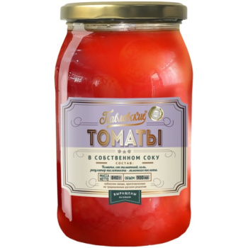 Томаты Павловские в собственном соку, 900мл