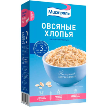 МИСТРАЛЬ Хлопья Овсяные 400г