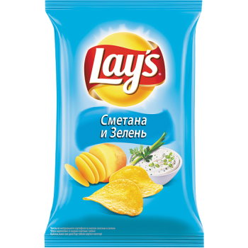 Чипсы картофельные Lay's сметана и зелень, 70г