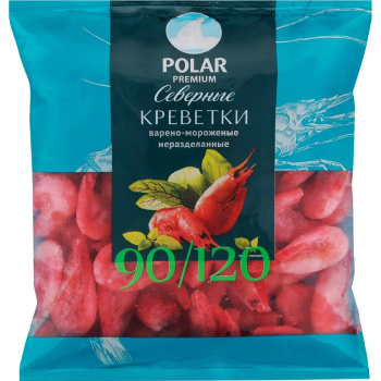 Креветки северные 90 120 варёно-мороженые Polar, 500г