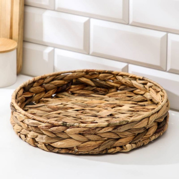 Корзинка для подачи Камыш из соломы 32 см  7514822