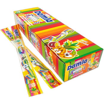 Мармелад жевательный Damla кислые ремешки радуга, 15г