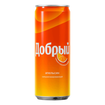 Напиток Добрый 0,33л Апельсин витамин С газированный