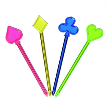 ДЕКО-ПИКИ  для канапе пластиковые КАРТА  50шт в пакете с картонным клипсатором