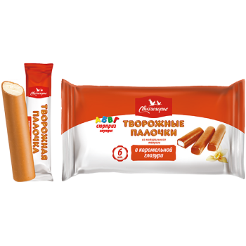 Палочки творожные Свитлогорье Золотая ириска 23%, 180г