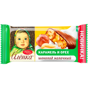 Шоколад Аленка с нач.с мягкой карамелью и орехом 25г
