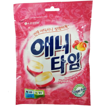 Карамель Энитайм вкус сливы и персика, 60г