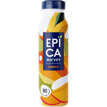 Йогурт питьвой Epica Манго 2,5% БЗМЖ, 260г