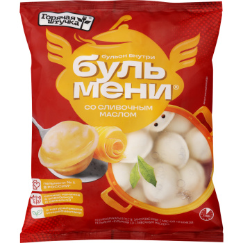 Пельмени Горячие Штучки Бульмени со сливочным маслом, 400г 