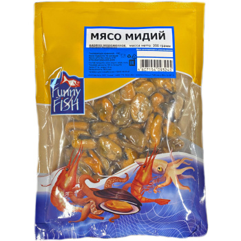 Мясо мидий Funny Fish свежемороженное, 300г