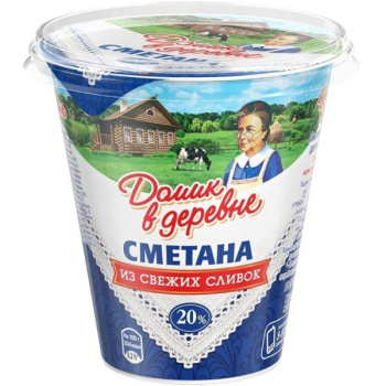 Сметана Домик в Деревне 20% БЗМЖ, 300г