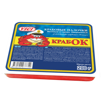Крабовые палочки КрабОК замороженные VICI, 200г