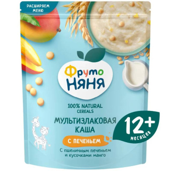 Каша ФН 200г Мультизлак-печенье-манго молочная