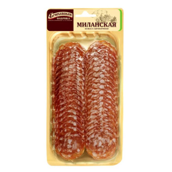 Колбаса сырокопчёная Миланская, Егорьевская фабрика, нарезка, 70г