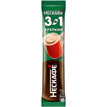 Кофе Nescafe крепкий 3 в 1 растворимый, 14.5г