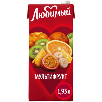 Напиток сокосодержащий Любимый, тропический микс, 1,93л