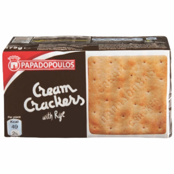Крекеры Papadopoulos 175г из цельнозерновой муки
