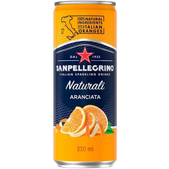 Напиток S Pellegrino Aranciata, сок апельсина, 0,33л