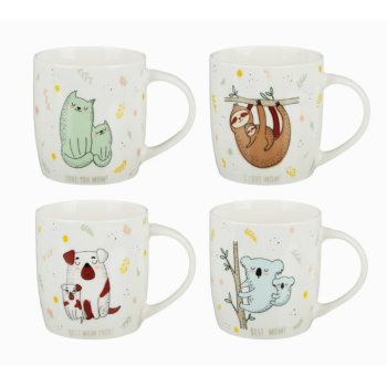 MILLIMI Веселая ферма Кружка 340мл, фарфор, 4 дизайна 806-926