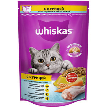 Сухой корм Whiskas для стерилизованных кошек с курицей, 350г