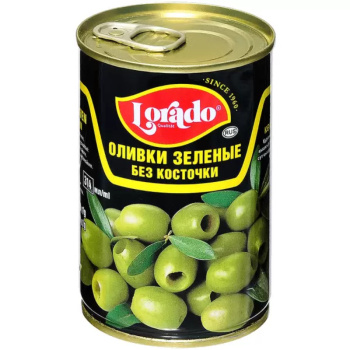 Оливки Lorado зеленые без косточки, 314мл